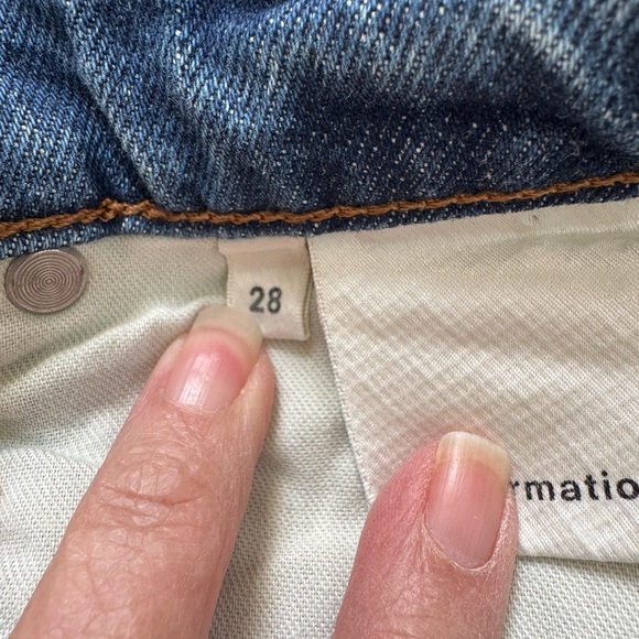 Reformation Jeans Womens Blue Dixie Fly Button High Rise Jeans Shorts Size 28 - Picture 4 of 8